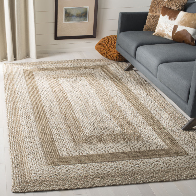 Rosecliff Heights Vincent Handmade Hand Hooked Jute/Sisal Ivory Rug